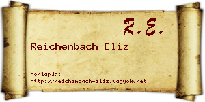 Reichenbach Eliz névjegykártya